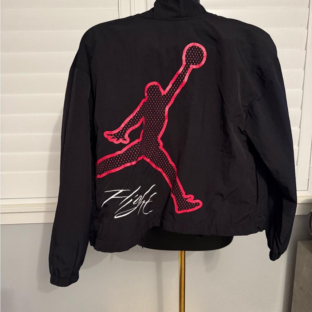 Jordan Black Jacket with Red Logo